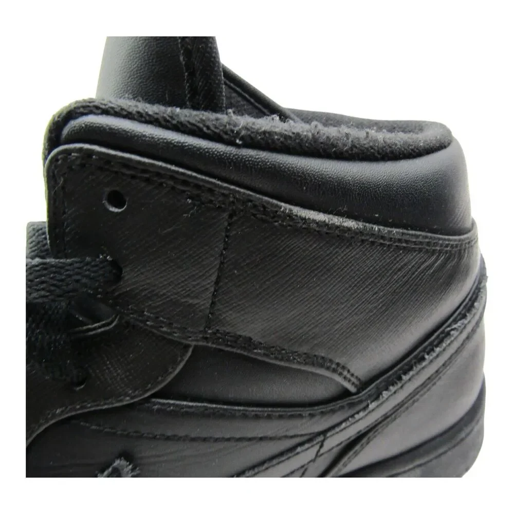 Nike Air Jordan 1 Mid Triple Black 554724-010 Men's Shoes Size 13